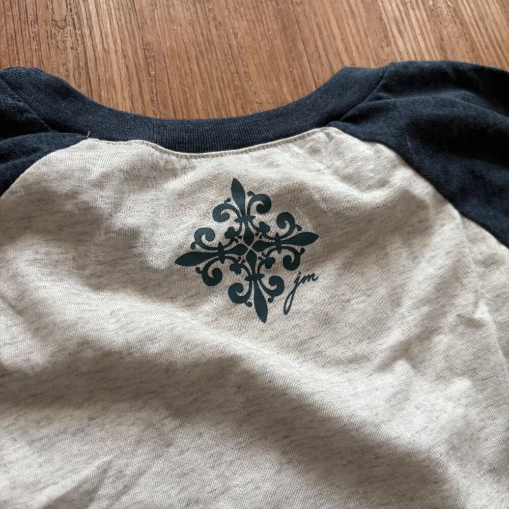 Jane Marie Long Sleeve Scoop Neck Graphic Shirt White Blue Women’s Size S - Picture 6 of 7